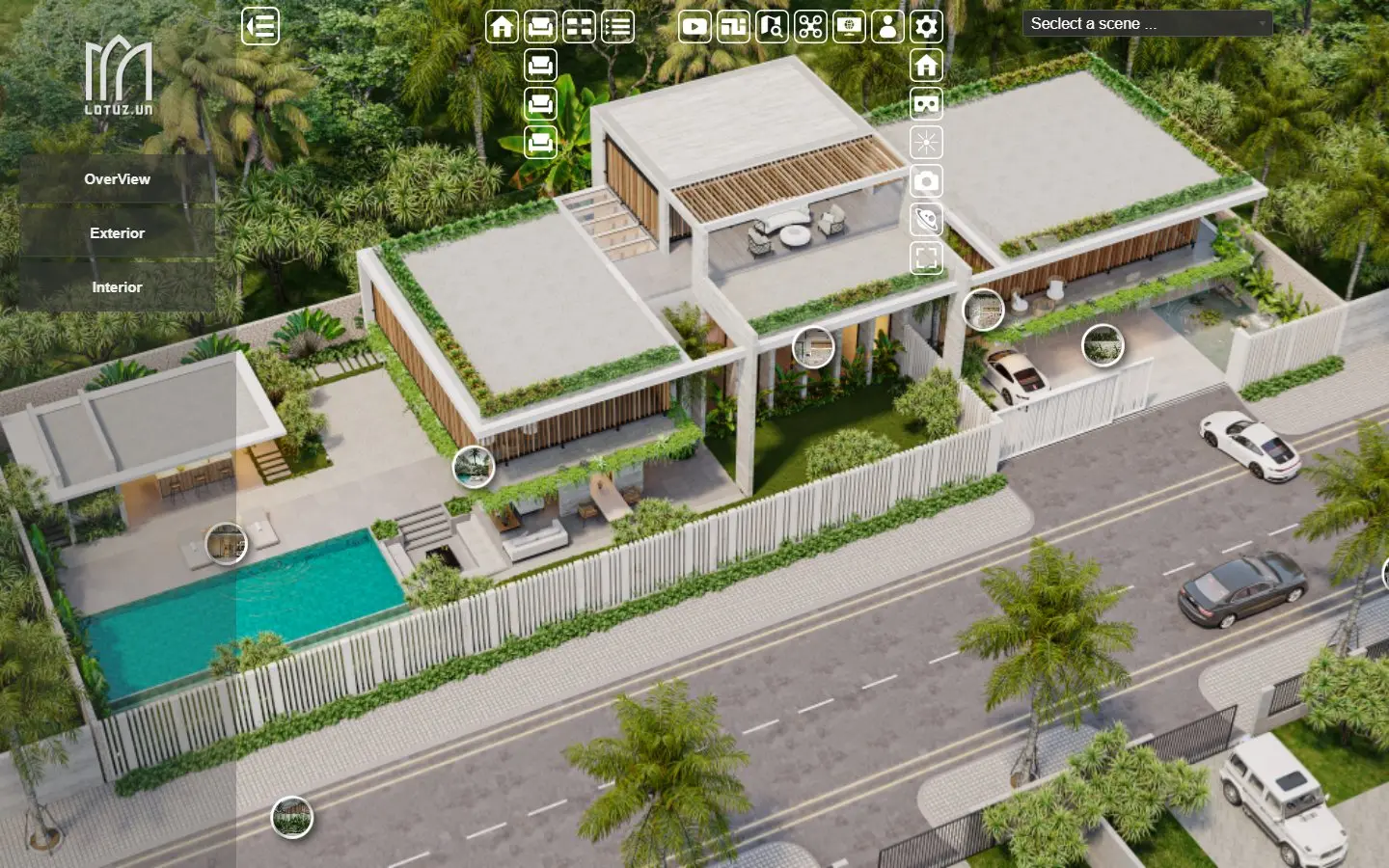 Lotuz Studio làm chủ công nghệ VR360 — Tự phát triển hệ thống CRM360 quản trị virtual tour bất động sản - Lotuz Studio Virtual tour VR360 biệt thự Casa Del Jardin